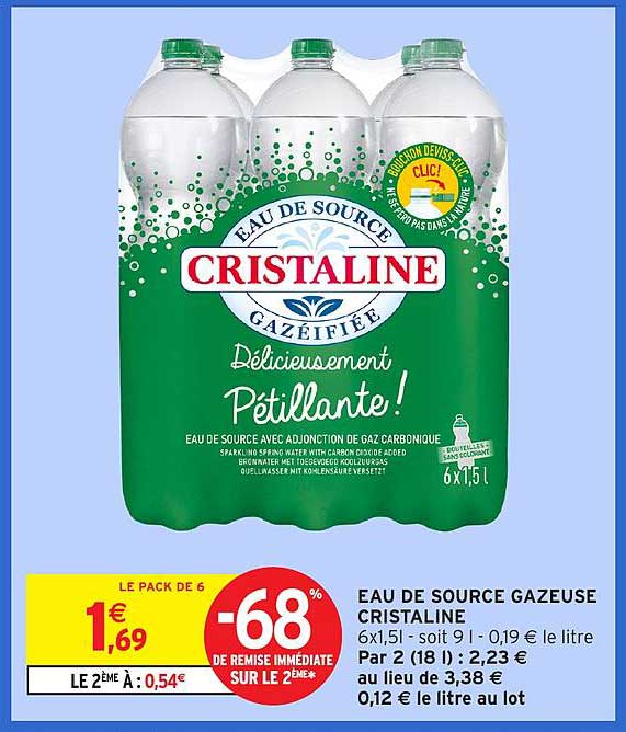 EAU DE SOURCE GAZEUSE CRISTALINE
