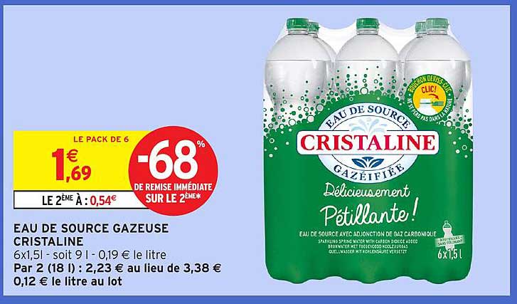 EAU DE SOURCE GAZEUSE CRISTALINE