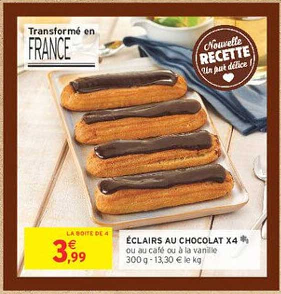 ÉCLAIRS AU CHOCOLAT X4