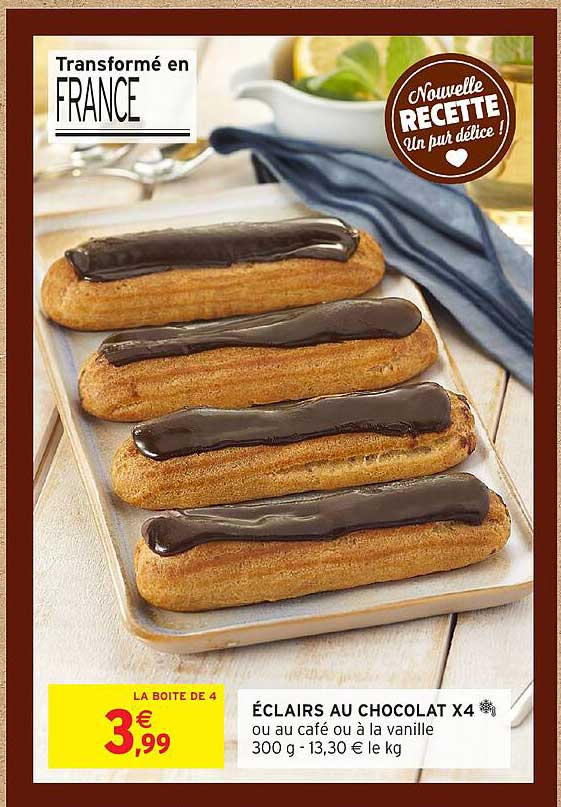 ÉCLAIRS AU CHOCOLAT X4