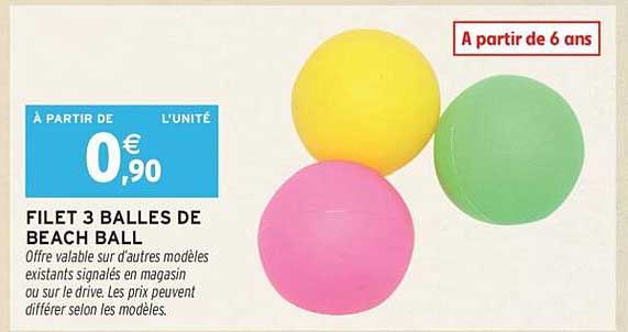 FILET 3 BALLES DE BEACH BALL