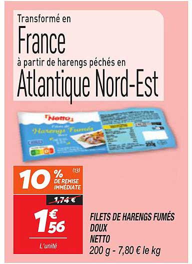 FILETS DE HARENGS FUMÉS DOUX