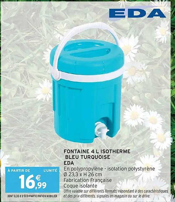 FONTaine 4 L ISOTHERME BLEU TURQUOISE