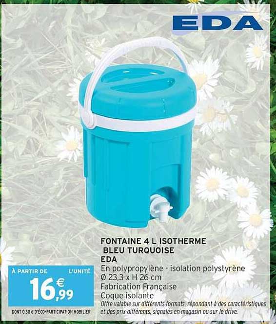 FONTaine 4 L ISOTHERMES BLEU TURQUOISE EDA