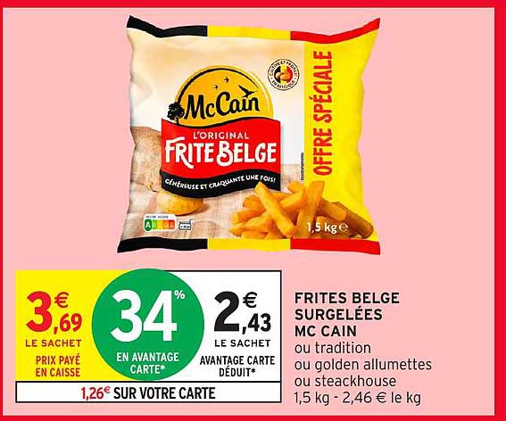 FRITES BELGE SURGELÉES MC CAIN
