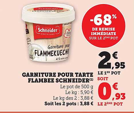 GARNITURE POUR TARTE FLAMBEE SCHNEIDER