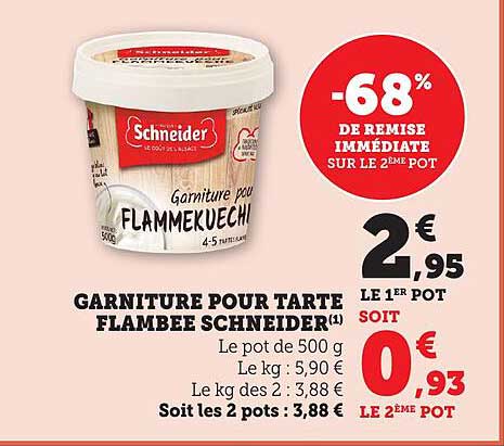GARNITURE POUR TARTES FLAMBEES SCHNEIDER