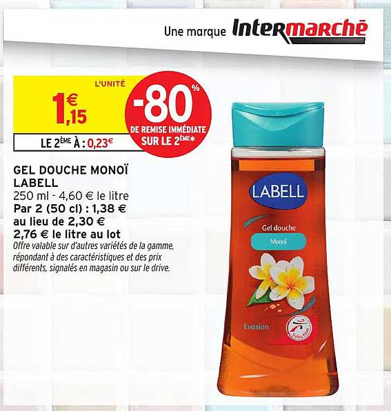 GEL DOUCHE MONOÏ LABELL