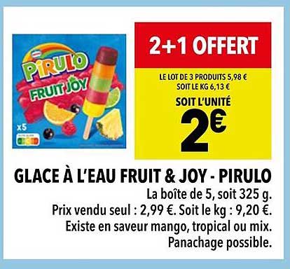 GLACE À L’EAU FRUIT & JOY - PIRULO