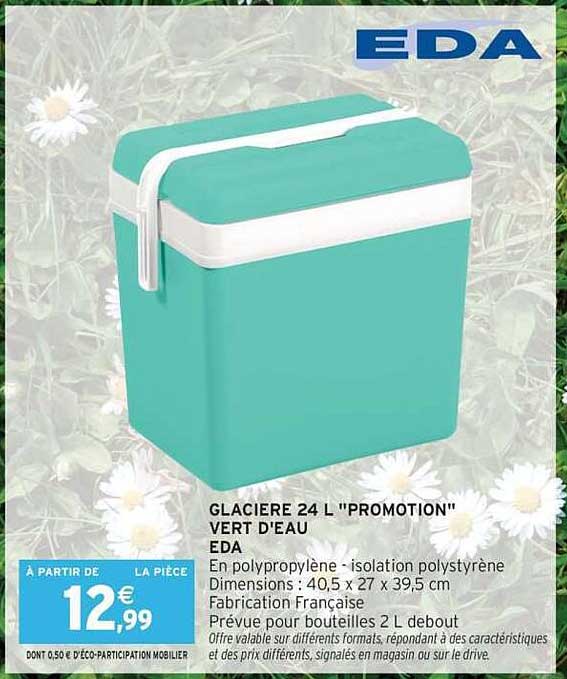 GLACIERE 24 L "PROMOTION" VERT D'EAU