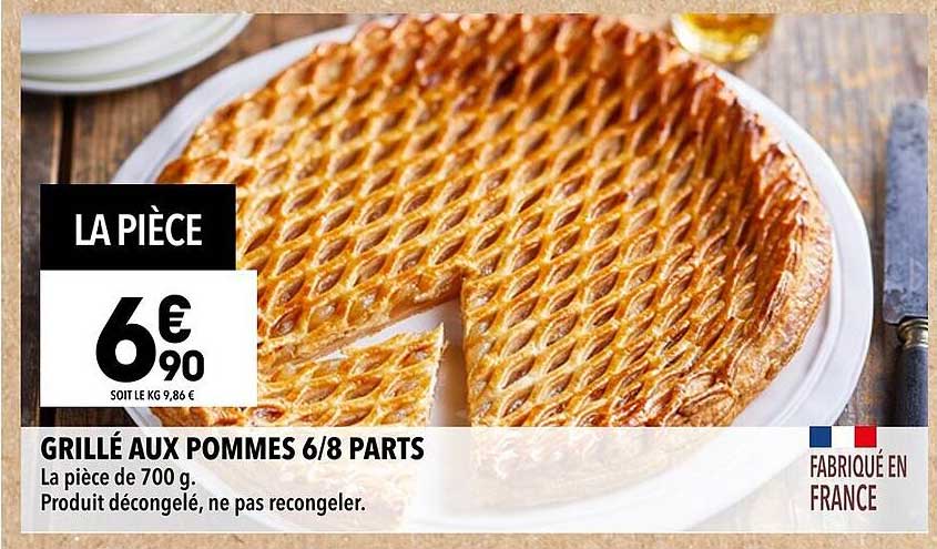GRILLÉ AUX POMMES 6/8 PARTS