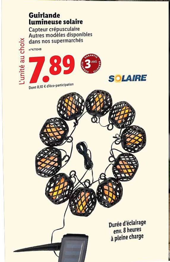 Guirlande lumineuse solaire