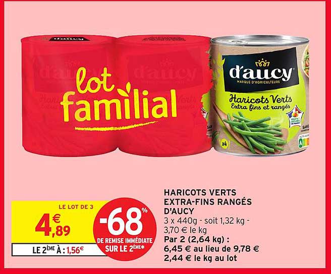 HARICOTS VERTS EXTRA-FINS RANGÉS D'AUCY
