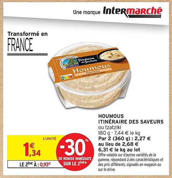 HOUMOUS ITINÉRAIRE DES SAVEURS ou tzatziki