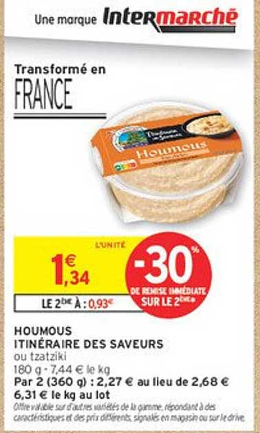 HOUMOUS ITINÉRAIRE DES SAVEURS ou tzatziki