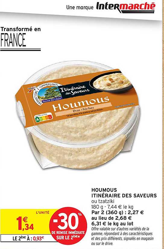 HOUMOUS ITINÉRAIRE DES SAVEURS ou tzatziki