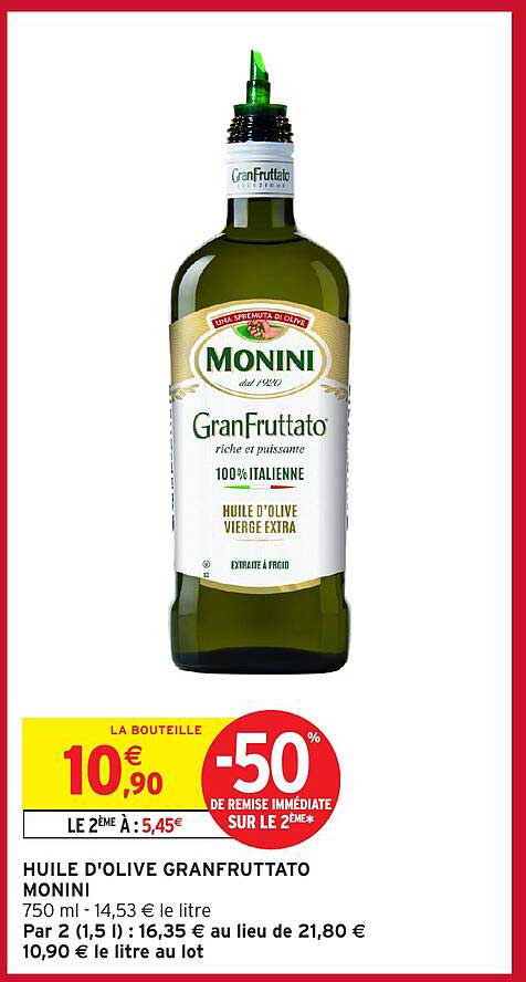 HUILE D'OLIVE GRANFRUTTATO MONINI