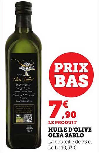 HUILE D'OLIVE OLEA SABLO