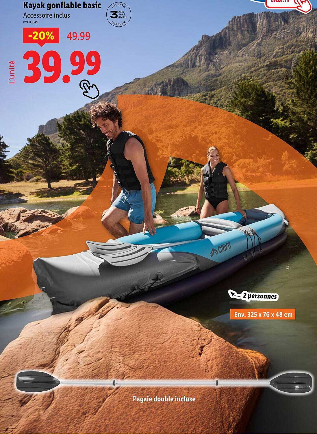 Kayak gonflable basic