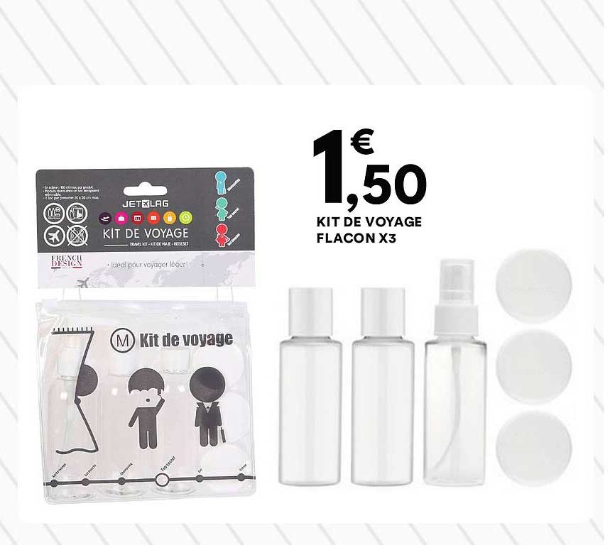 KIT DE VOYAGE FLACON X3