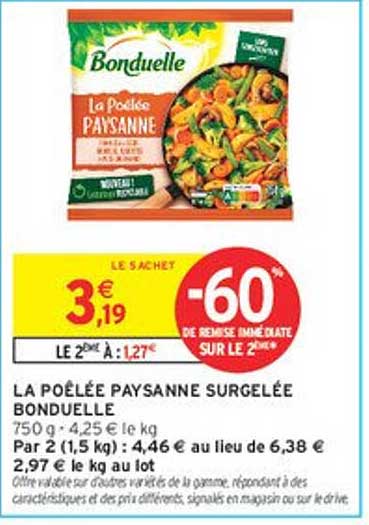 LA POÊLÉE PAYSANNE SURGELÉE BONDUELLE