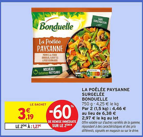LA POÊLÉE PAYSANNE SURGELÉE BONDUELLE