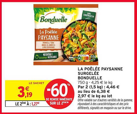 LA POÊLÉE PAYSANNE SURGELÉE BONDUELLE