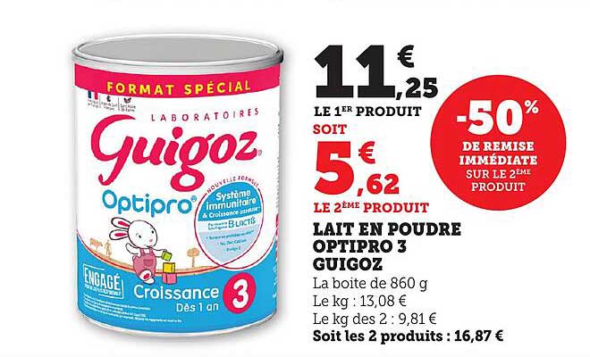 LAIT EN POUDRE OPTIPRO 3 GUIGOZ