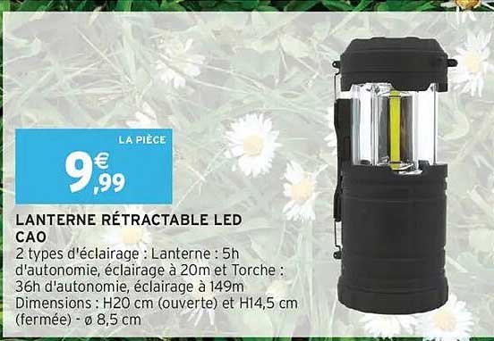 LANTERNE RÉTRACTABLE LED CAO