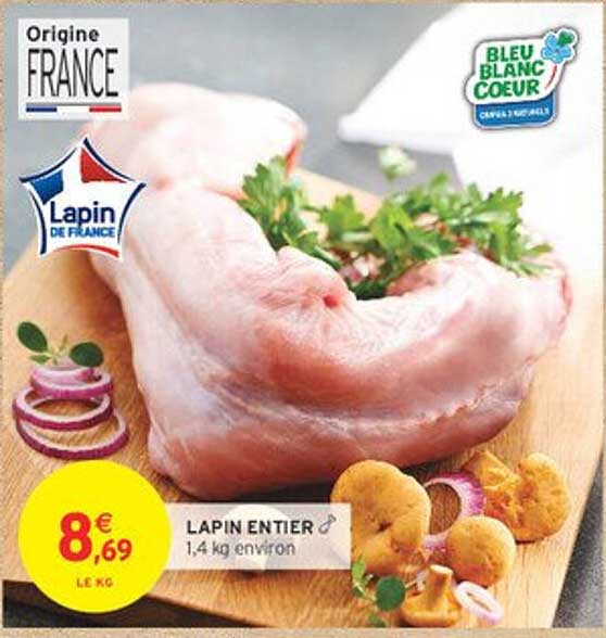LAPIN ENTIER 1,4 kg environ