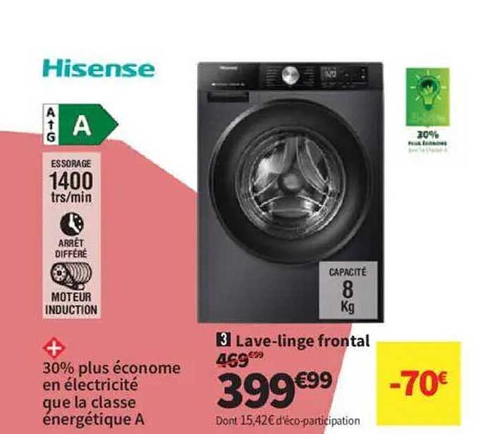 Lave-linge frontal Hisense
