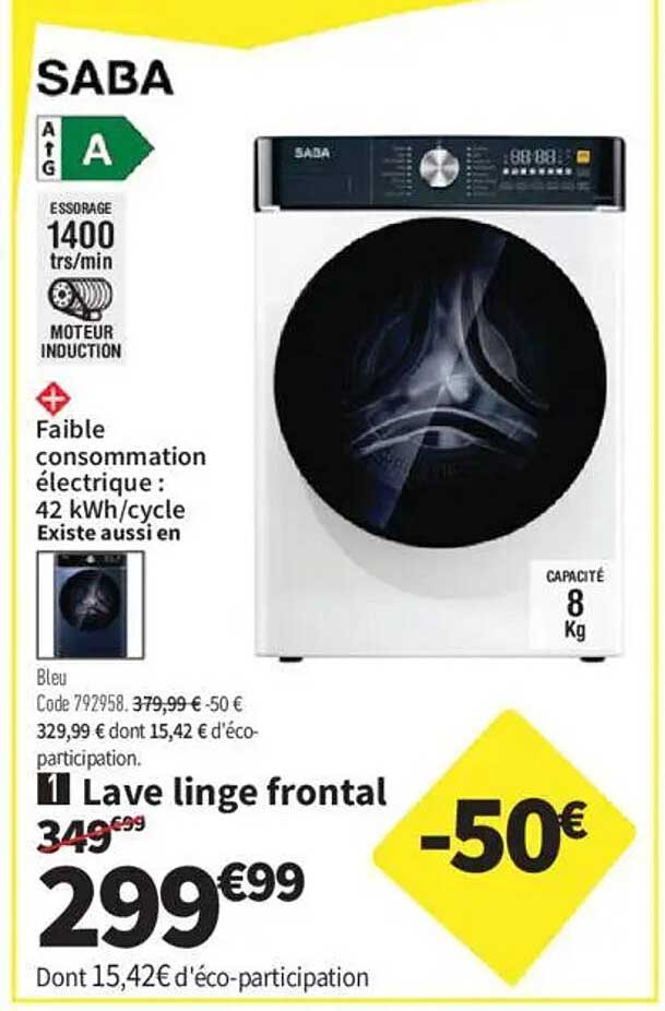 Lave linge frontal SABA -50€