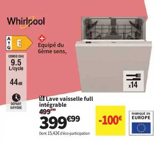 Lave vaisselle full intégrable