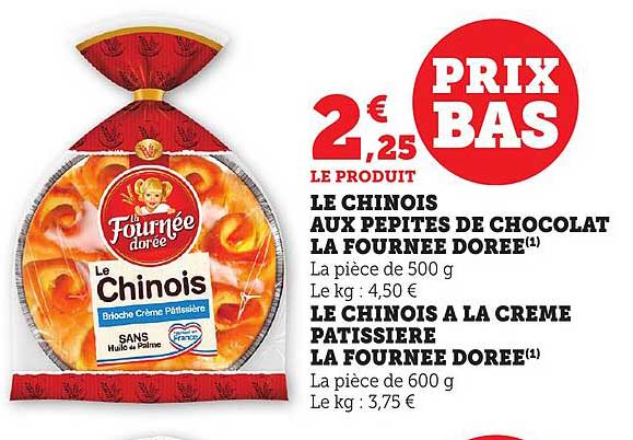 LE CHINOIS AUX PEPITES DE CHOCOLAT LA FOURNÉE DORÉE