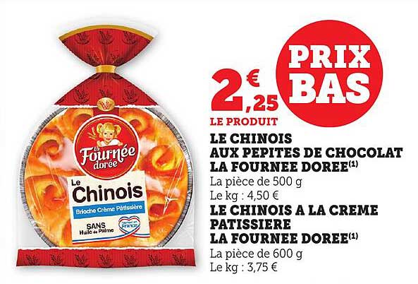 LE CHINOIS AUX PEPITES DE CHOCOLAT LA FOURNEE DOREE