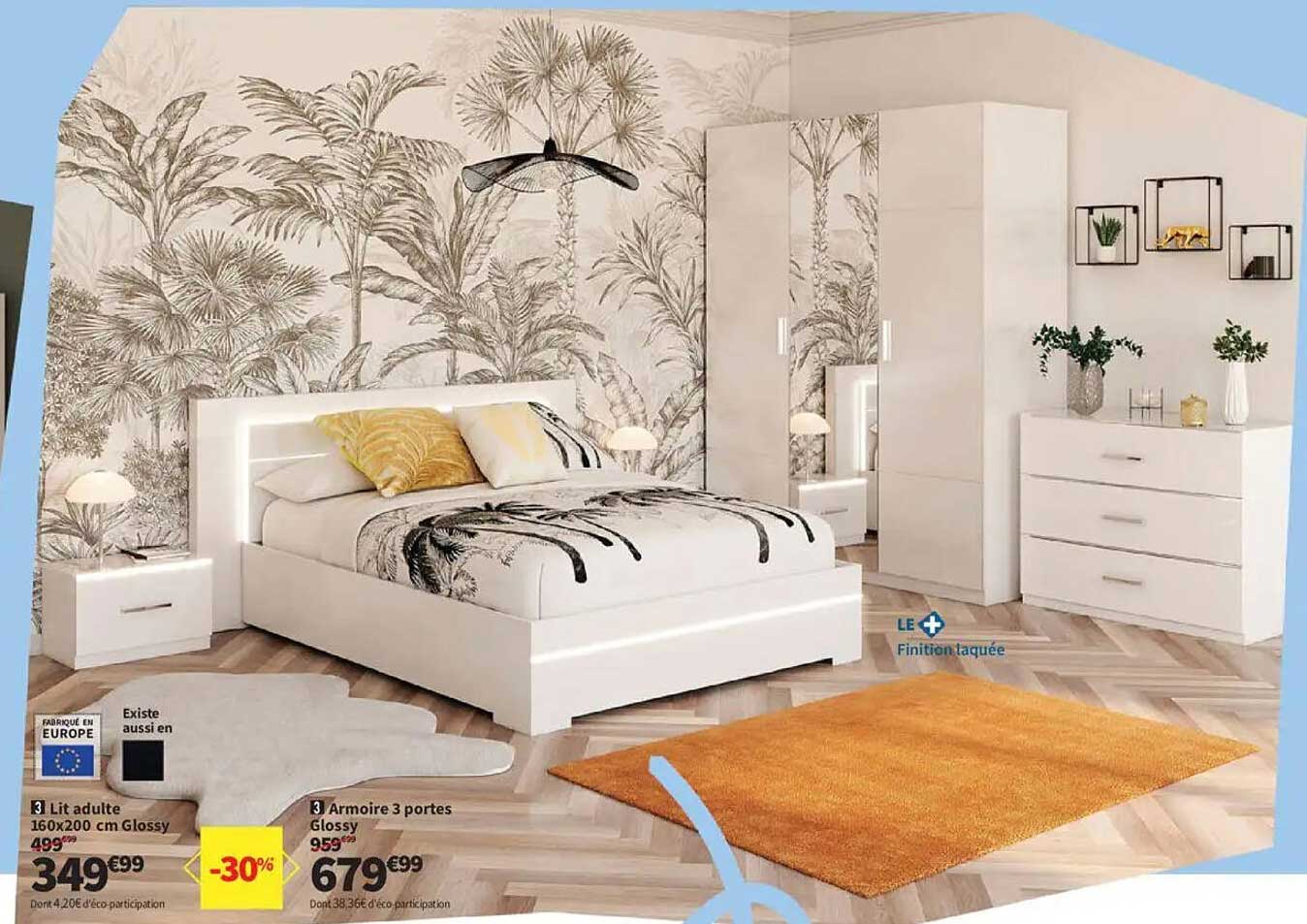 Lit adulte 160x200 cm Glossy