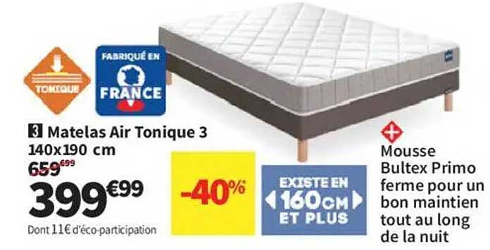 Matelas Air Tonique 3 140x190 cm