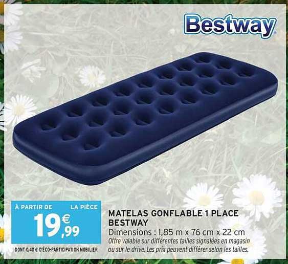 MATELAS GONFLABLE 1 PLACE BESTWAY