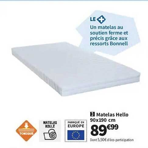 Matelas Hello 90x190 cm