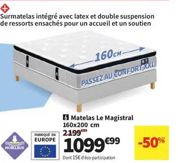 Matelas Le Magistral 160x200 cm