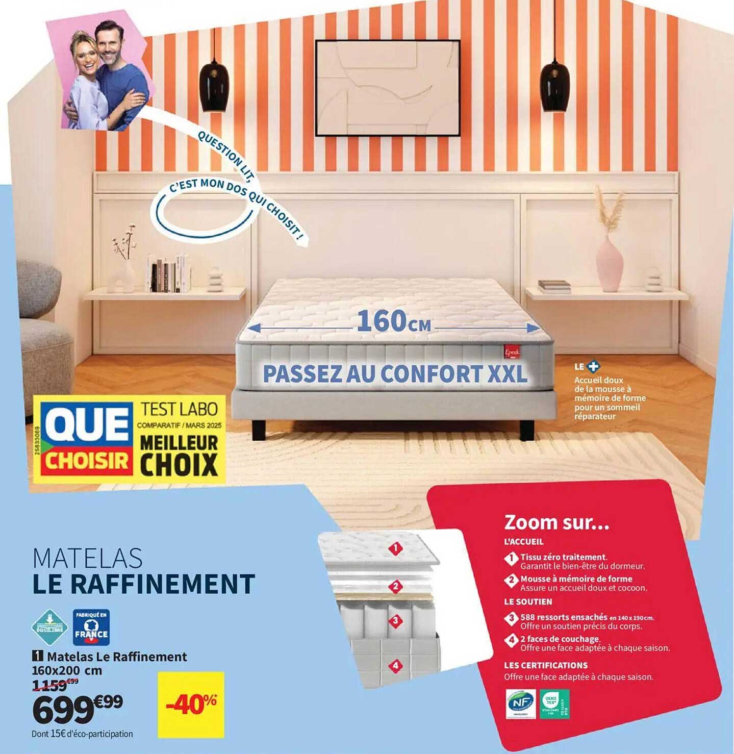 MATELAS LE RAFFINEMENT