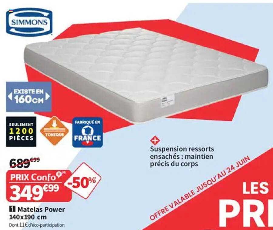 Matelas Power 140x190 cm