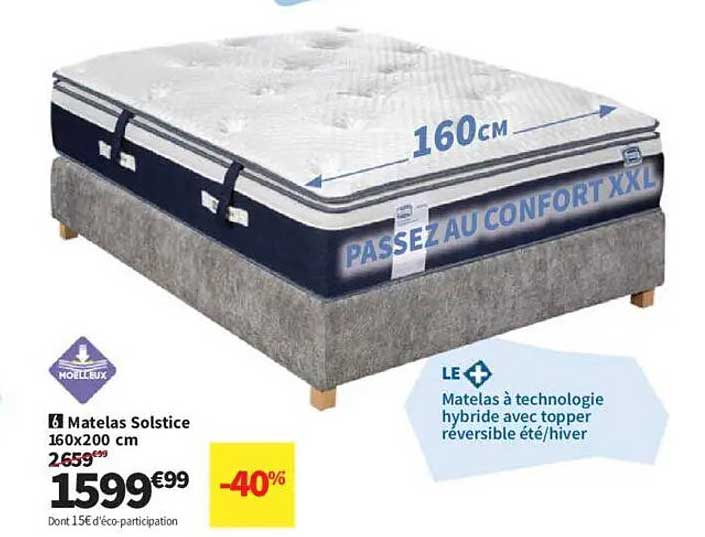 Matelas Solstice 160x200 cm