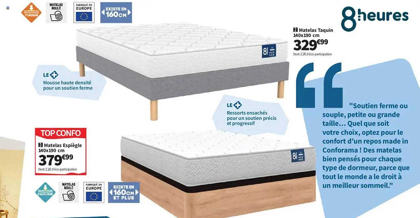 Matelas Taquin 140x190 cm