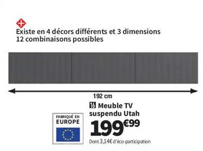 Meuble TV suspendu Utah