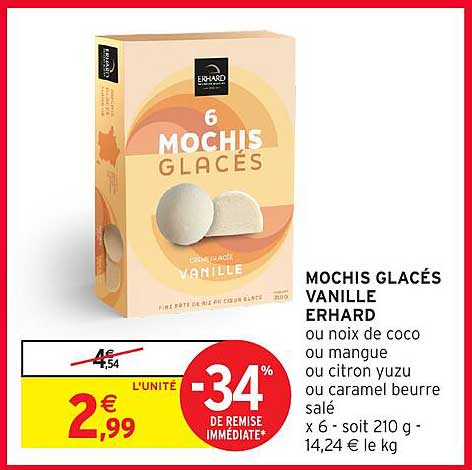MOCHIS GLACÉS VANILLE ERHARD