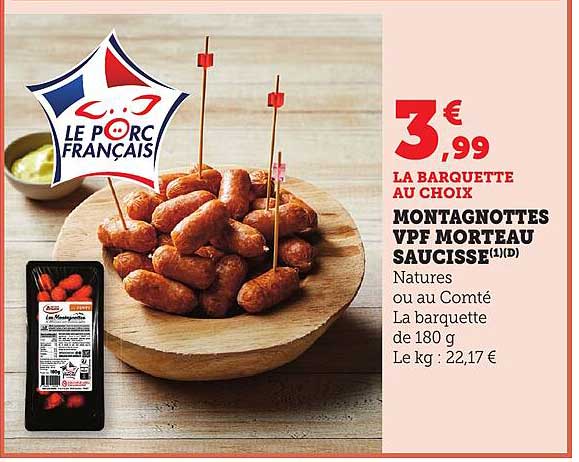 MONTAGNOTTES VPF MORTEAU SAUCISSE