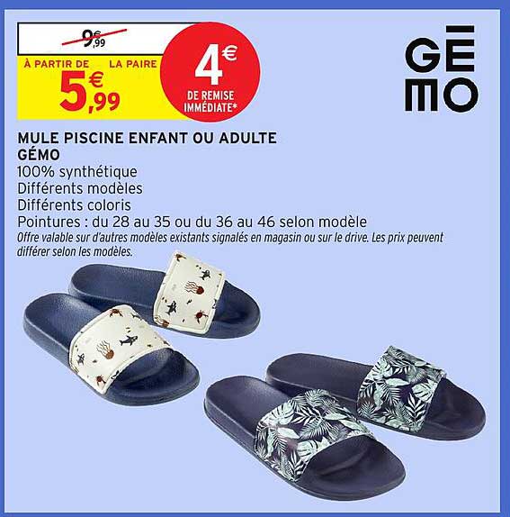 MULE PISCINE ENFANT OU ADULTE