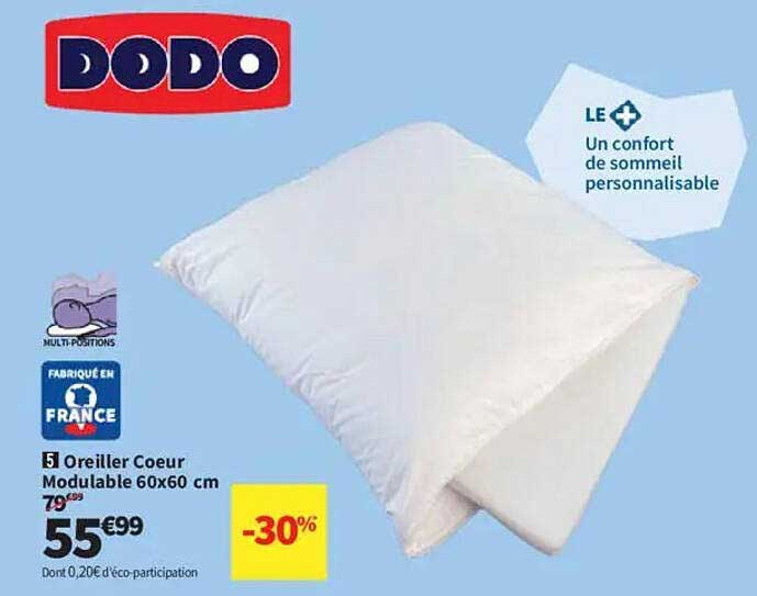 Oreiller Coeur Modulable 60x60 cm