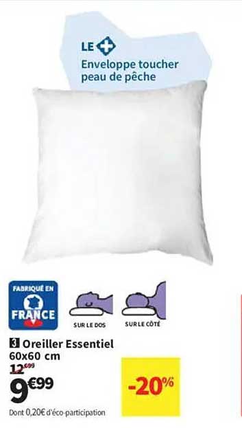 Oreiller Essentiel 60x60 cm